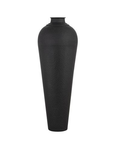 Affordable industrial style furniture Hill Interiors Matt Black Large Hammered Vase With Lid 22860 for modern home decor, free