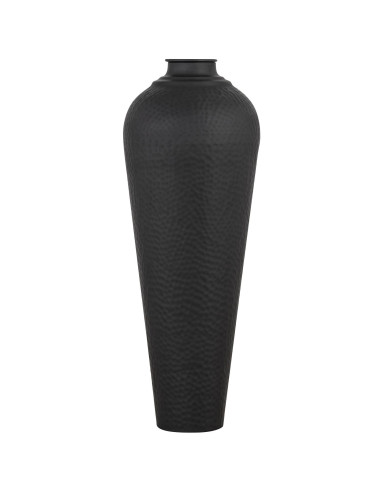 Affordable industrial style furniture Hill Interiors Matt Black Medium Hammered Vase With Lid 22859 for modern home decor, free