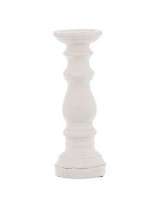 Hill Interiors Matt White Small Ceramic Column Candle Holder 22253 - Authentic Hill Interiors furniture directly from FastDaddy