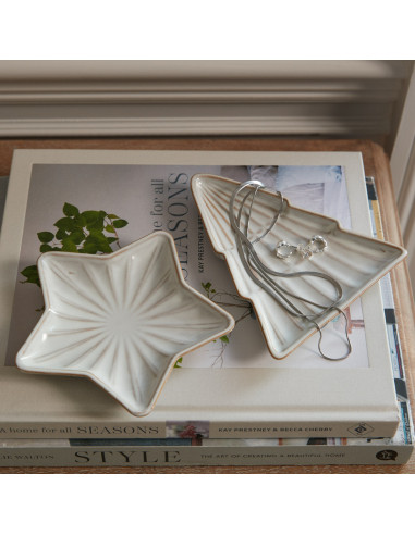 Full dimensions and specifications of Hill Interiors Medium Alora Ceramic Tree Dish 24175: Height 1.70cm, Width 14.60cm, perfec