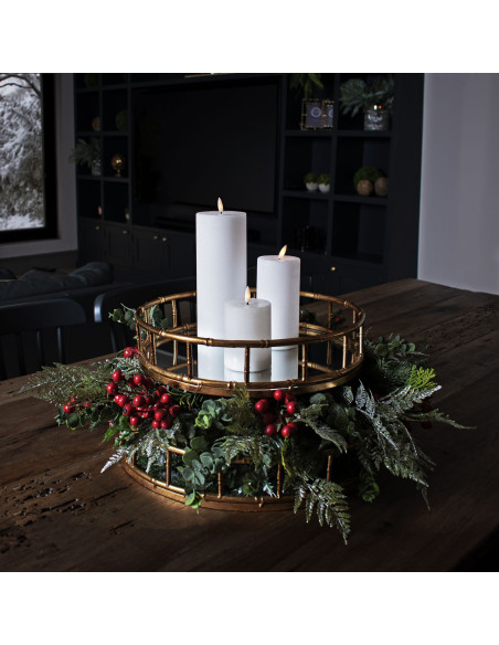 High-quality metal and wood construction of Hill Interiors SKU 21140 Medium Festive Berry Pick, detailed view for UK customers.