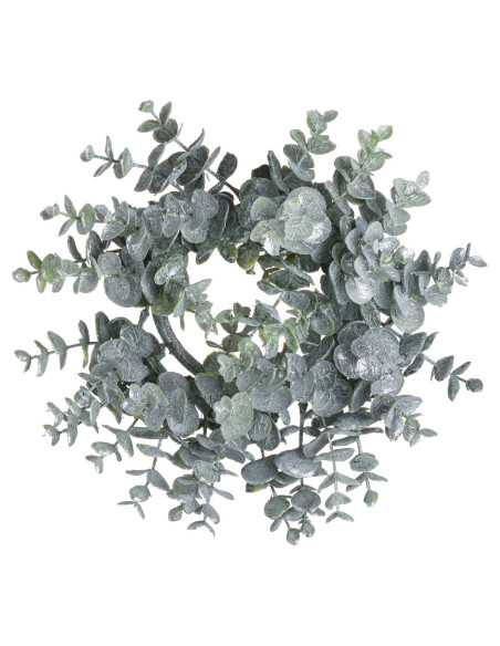 Hill Interiors Medium Frosted Eucalyptus Candle Wreath 21187 - Authentic Hill Interiors furniture directly from FastDaddy UK. E
