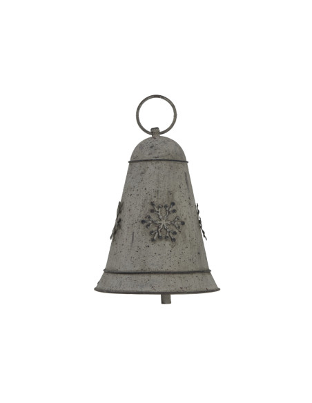 Hill Interiors Medium Rustic Metal Hanging Bell With Snowflake 24096 - Authentic Hill Interiors furniture directly from FastDad