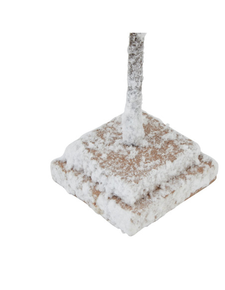 Affordable industrial style furniture Hill Interiors Medium Snowy Cedar Tree On Wood Block 23562 for modern home decor, free sh