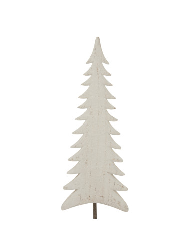 High-quality metal and wood construction of Hill Interiors SKU 24052 Medium Whitewashed Tall Tree On Stand, detailed view for U