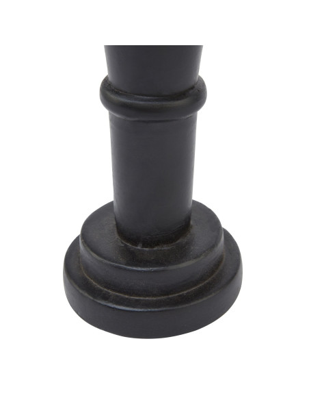 High-quality metal and wood construction of Hill Interiors SKU 23515 Minimalist Black Wooden Nutcracker Decoration, detailed vi