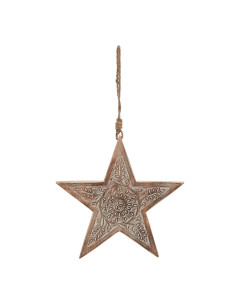 Hill Interiors Natural Wooden Large Patterned Hanging Star 23457 - Authentic Hill Interiors furniture directly from FastDaddy U 2