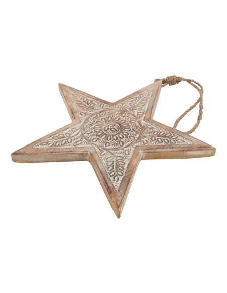 Affordable industrial style furniture Hill Interiors Natural Wooden Large Patterned Hanging Star 23457 for modern home decor, f