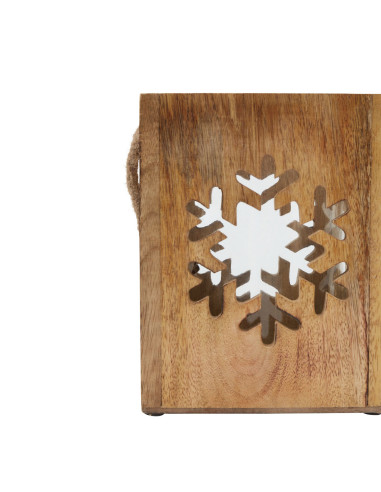 Affordable industrial style furniture Hill Interiors Natural Wooden Large Snowflake Tealight Candle Holder 23486 for modern hom
