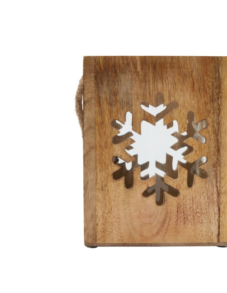 Affordable industrial style furniture Hill Interiors Natural Wooden Large Snowflake Tealight Candle Holder 23486 for modern hom