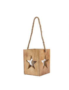 Hill Interiors Natural Wooden Large Star Tealight Candle Holder 23489 - Authentic Hill Interiors furniture directly from FastDa