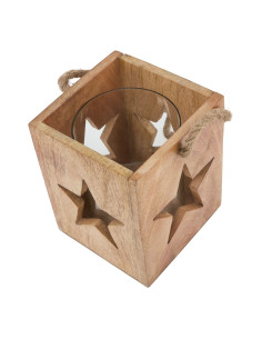 Hill Interiors Natural Wooden Large Star Tealight Candle Holder 23489 - Authentic Hill Interiors furniture directly from FastDa 2