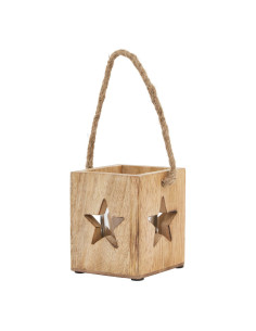 Hill Interiors Natural Wooden Small Star Tealight Candle Holder 23487 - Authentic Hill Interiors furniture directly from FastDa