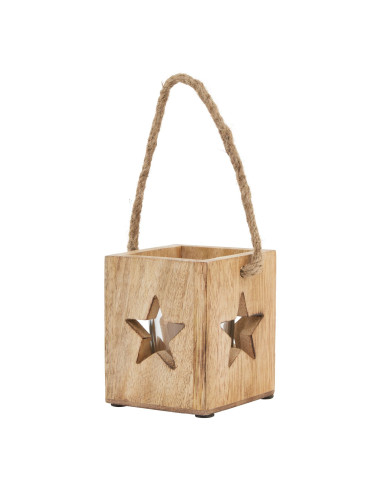 Hill Interiors Natural Wooden Small Star Tealight Candle Holder 23487 - Authentic Hill Interiors furniture directly from FastDa