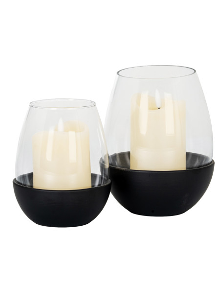Affordable industrial style furniture Hill Interiors Neris Medium Candle Holder With Glass Goblet 24394 for modern home decor,