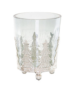 Hill Interiors Noel Collection Small Christmas Tree Crackled Candle Holder 22424 - Authentic Hill Interiors furniture directly