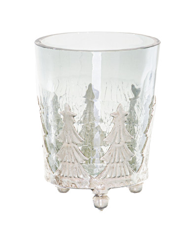 Hill Interiors Noel Collection Small Christmas Tree Crackled Candle Holder 22424 - Authentic Hill Interiors furniture directly