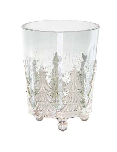 Hill Interiors Noel Collection Small Christmas Tree Crackled Candle Holder 22424 - Authentic Hill Interiors furniture directly