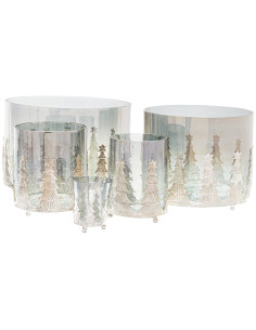 Hill Interiors Noel Collection Small Christmas Tree Crackled Candle Holder 22424 - Authentic Hill Interiors furniture directly 2