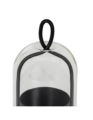 Affordable industrial style furniture Hill Interiors Nysa Large Candle Holder With Glass Cloche 24385 for modern home decor, fr