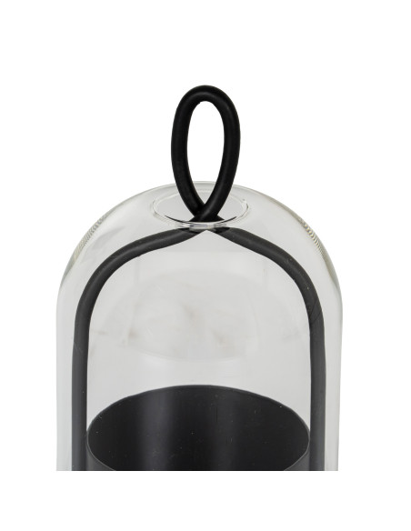 Affordable industrial style furniture Hill Interiors Nysa Large Candle Holder With Glass Cloche 24385 for modern home decor, fr