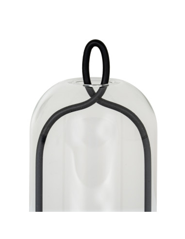 Affordable industrial style furniture Hill Interiors Nyx Medium Candle Holder With Glass Cloche 24384 for modern home decor, fr