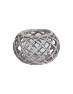 Hill Interiors Round Ceramic Lattice Hurricane Lantern 19429 - Authentic Hill Interiors furniture directly from FastDaddy UK. E