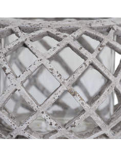 Hill Interiors Round Ceramic Lattice Hurricane Lantern 19429 - Authentic Hill Interiors furniture directly from FastDaddy UK. E 2