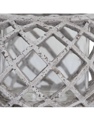 Buy Hill Interiors 19429 Round Ceramic Lattice Hurricane Lantern online in UK with fast delivery from FastDaddy UK, your furnit