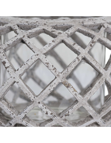 Buy Hill Interiors 19429 Round Ceramic Lattice Hurricane Lantern online in UK with fast delivery from FastDaddy UK, your furnit