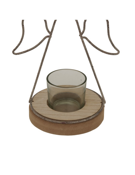 Affordable industrial style furniture Hill Interiors Rustic  Outline Angel Tealight On Stand With Glass Votive 24083 for modern