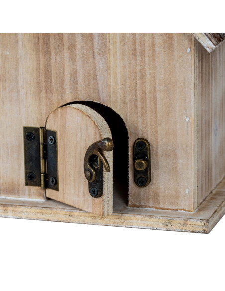 High-quality metal and wood construction of Hill Interiors SKU 24535 Rustic Birdhouse, detailed view for UK customers.