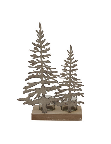 Hill Interiors Rustic Double Silhouette Trees On Stand 24076 - Authentic Hill Interiors furniture directly from FastDaddy UK. E