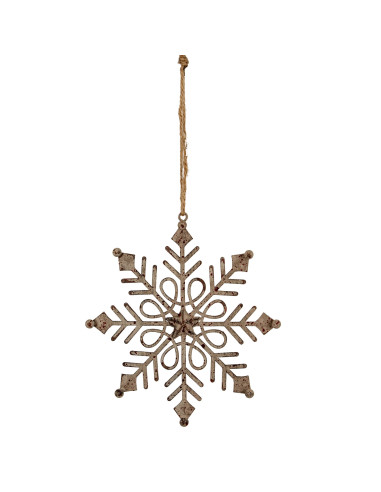 Hill Interiors Rustic Hanging Gem Snowflake Decoration 24102 - Authentic Hill Interiors furniture directly from FastDaddy UK. E