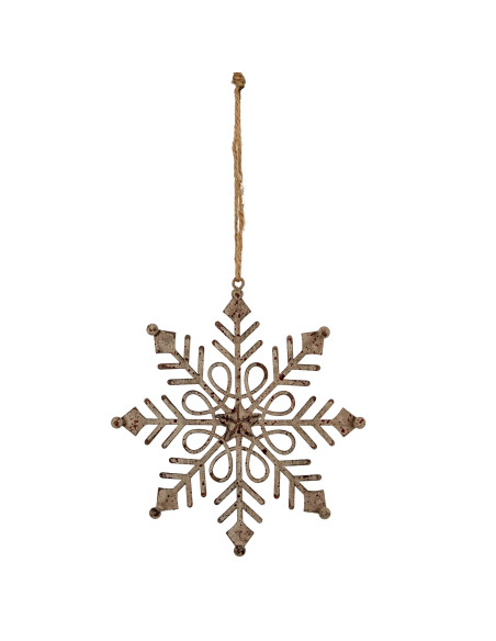 Hill Interiors Rustic Hanging Gem Snowflake Decoration 24102 - Authentic Hill Interiors furniture directly from FastDaddy UK. E