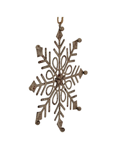 Affordable industrial style furniture Hill Interiors Rustic Hanging Gem Snowflake Decoration 24102 for modern home decor, free