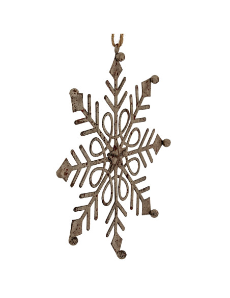 Affordable industrial style furniture Hill Interiors Rustic Hanging Gem Snowflake Decoration 24102 for modern home decor, free