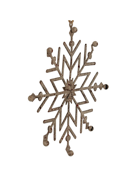 Affordable industrial style furniture Hill Interiors Rustic Hanging Ice Snowflake Decoration 24101 for modern home decor, free