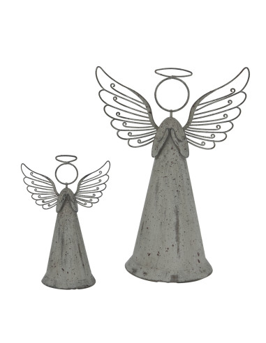 Affordable industrial style furniture Hill Interiors Rustic Metal Standing Angel 24012 for modern home decor, free shipping opt