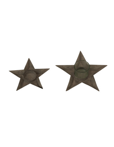 Affordable industrial style furniture Hill Interiors Rustic Metal Star Tealight Holder 24023 for modern home decor, free shippi