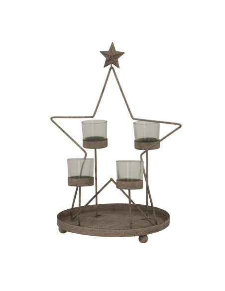 Buy Hill Interiors 24123 Rustic Outline Star With Four Glass Votives online in UK with fast delivery from FastDaddy UK, your fu