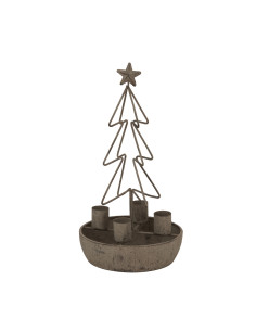 Hill Interiors Rustic Outline Tree And Star Candle Holders 24121 - Authentic Hill Interiors furniture directly from FastDaddy U