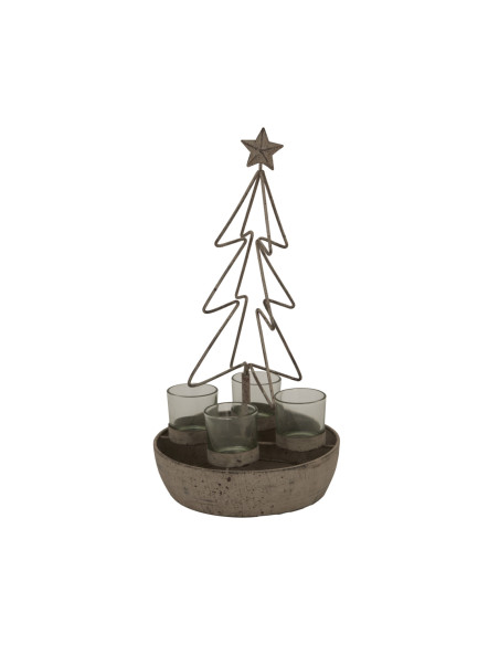 Buy Hill Interiors 24122 Rustic Outline Tree And Star With Four Glass Votives online in UK with fast delivery from FastDaddy UK
