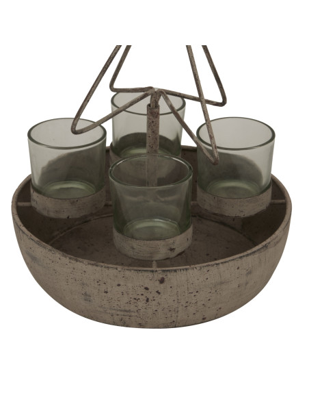 Affordable industrial style furniture Hill Interiors Rustic Outline Tree And Star With Four Glass Votives 24122 for modern home