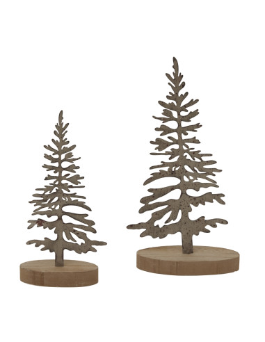 Affordable industrial style furniture Hill Interiors Rustic Silhouette Tree On Stand 24074 for modern home decor, free shipping