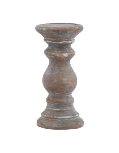 Hill Interiors Siena Small Brown  Column Candle Holder 23328 - Authentic Hill Interiors furniture directly from FastDaddy UK. E