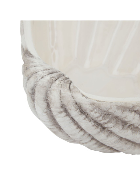 Affordable industrial style furniture Hill Interiors Siren Medium Ceramic Shell Bowl 22927 for modern home decor, free shipping