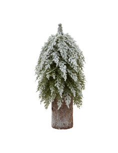 Hill Interiors Small Snowy Fir Tree On Tall Wood Log 23568 - Authentic Hill Interiors furniture directly from FastDaddy UK. Exc