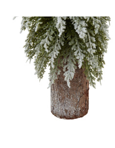 Hill Interiors Small Snowy Fir Tree On Tall Wood Log 23568 - Authentic Hill Interiors furniture directly from FastDaddy UK. Exc 2