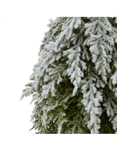 Affordable industrial style furniture Hill Interiors Small Snowy Fir Tree On Tall Wood Log 23568 for modern home decor, free sh